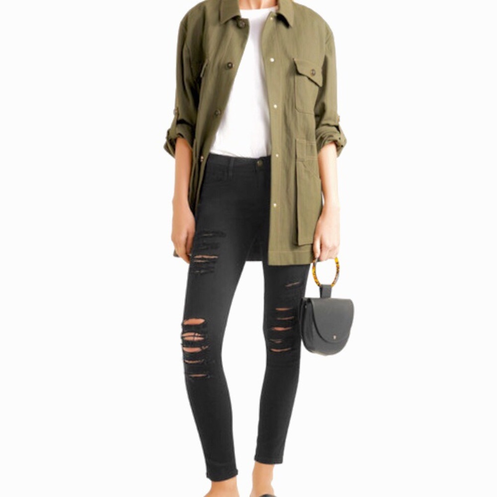 FRAME Le Skinny de Jeanne distressed mid-rise, EUC - Picture 2 of 8